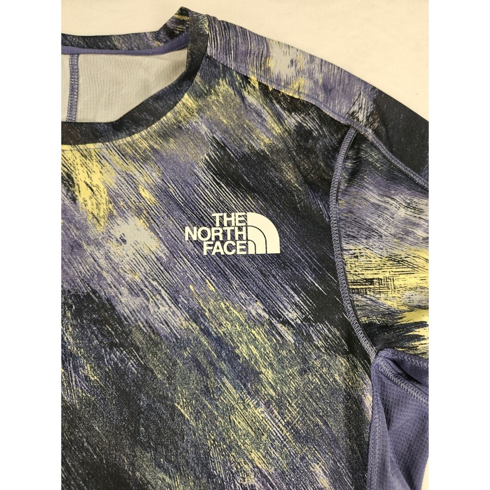 The North Face Womens FlashDry Athletic T-Shirt Purple Abstract Print Size M - Picture 2 of 5